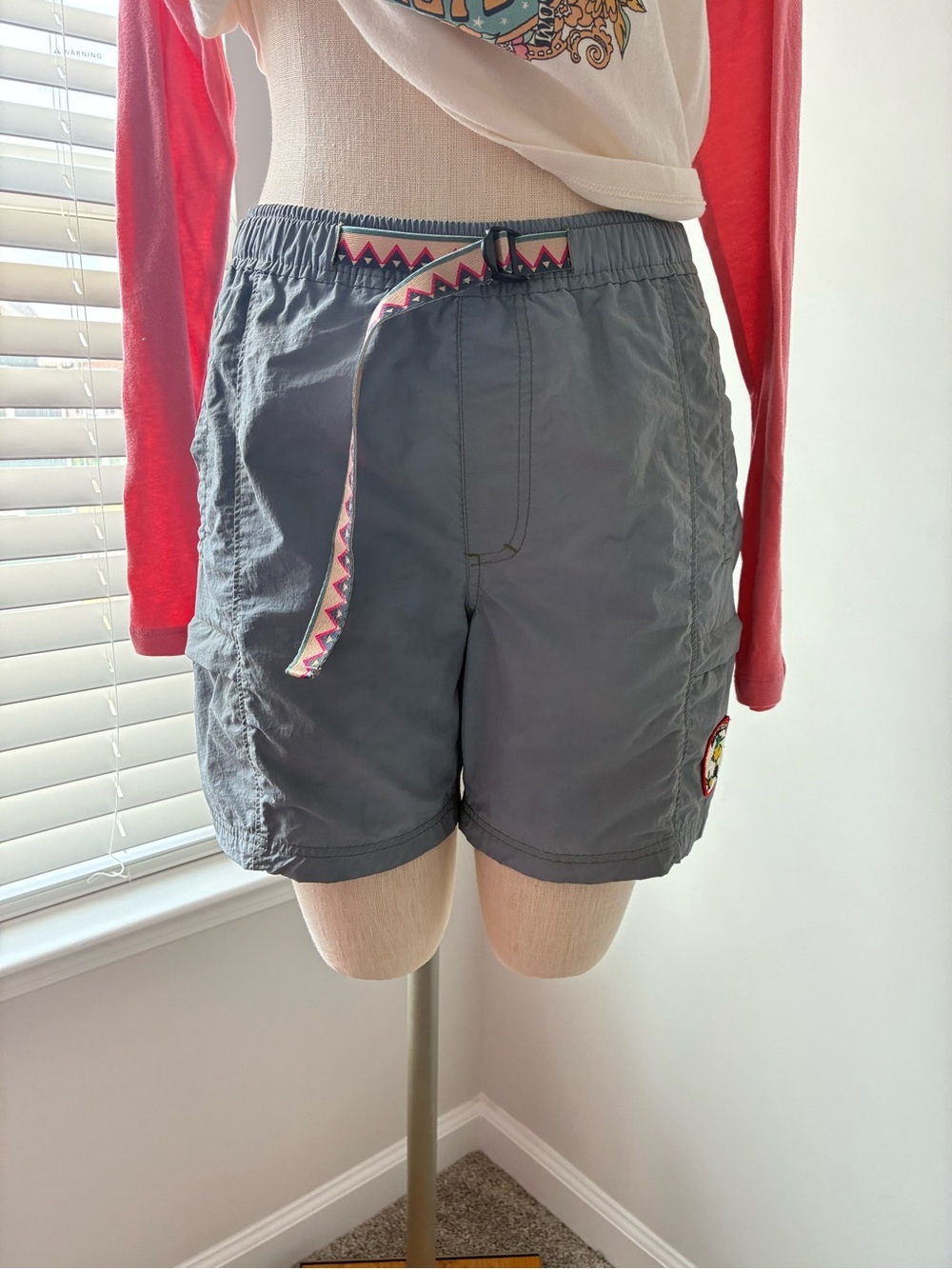 Aeropostale x Peanuts Men's Adjustable Beagle Scouts Nylon Shorts